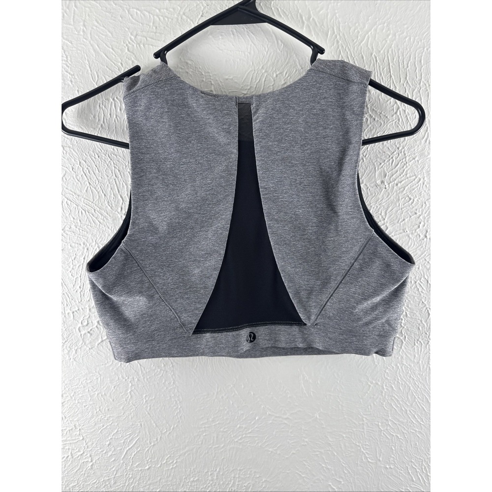 Lululemon Tank‎ Top Racerback Sports Bra Grey Size 8-10 Medium